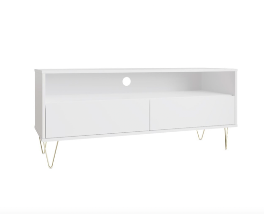 Meave TV Stand with 2 Drawers- White