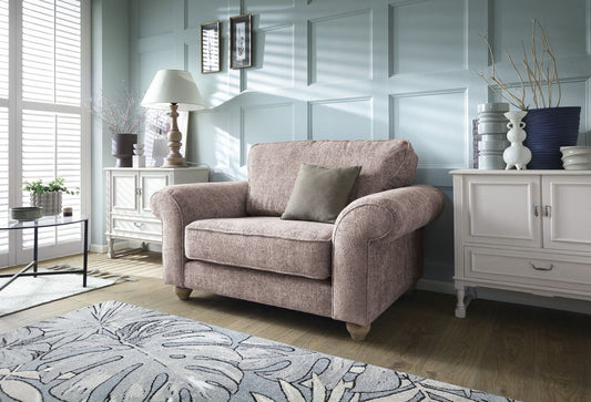 Iris Love Seat - Woodrose