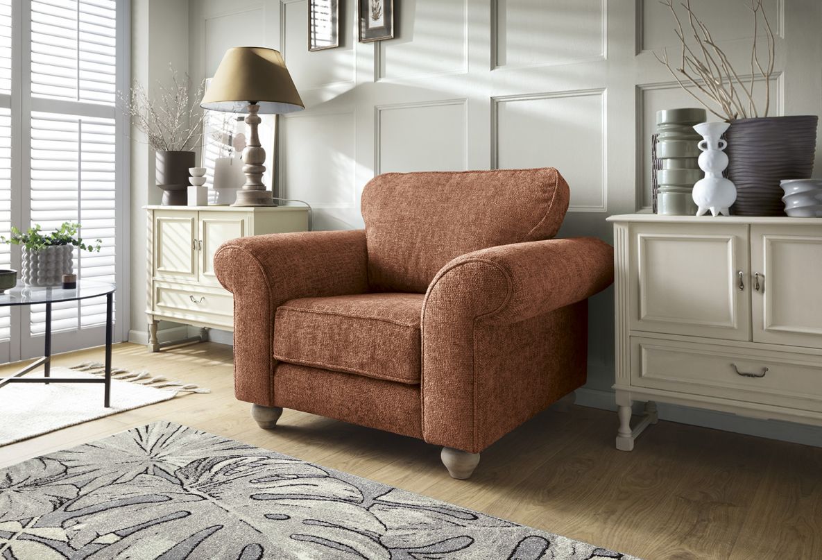 Iris Armchair - Burnt Orange