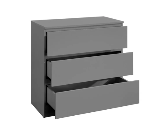 Oakley 3 Drawer Chest- Grey