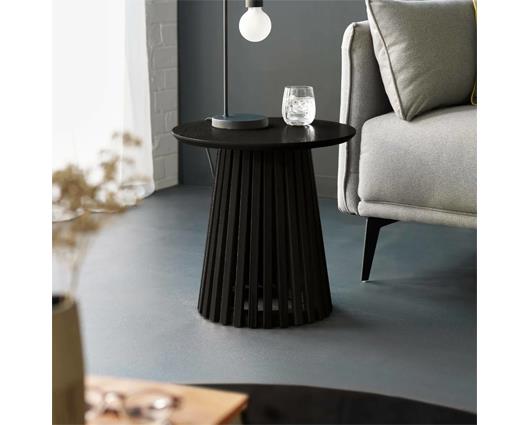 Ollie Slatted Lamp table - Black