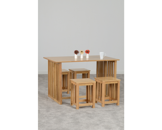 Richard Foldaway Dining Set (4 Stools)