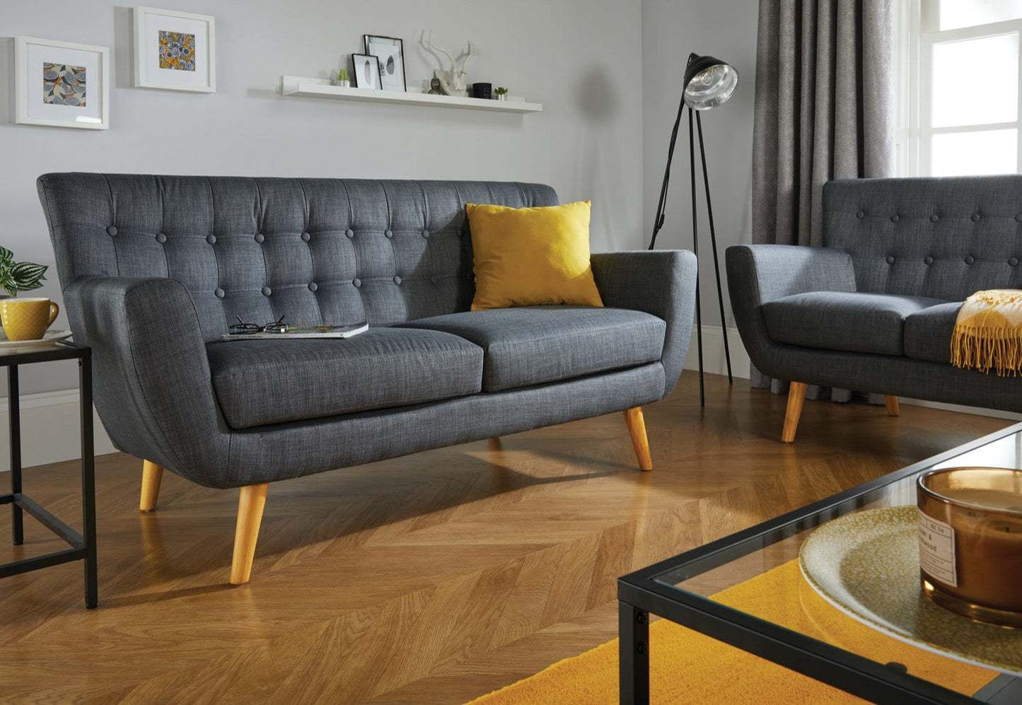Largo 2 Seater Sofa - Grey