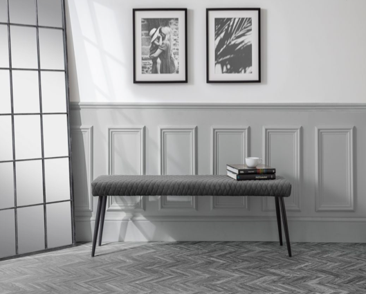 Leena Low Bench-Grey