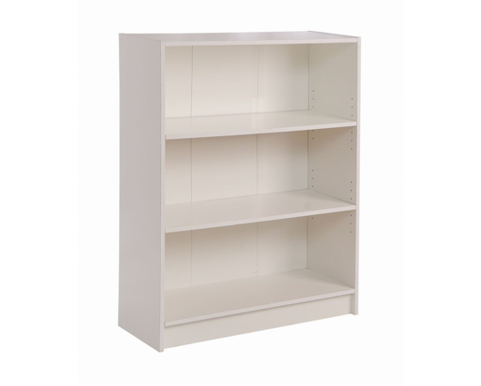 Low Wide Bookcase-White