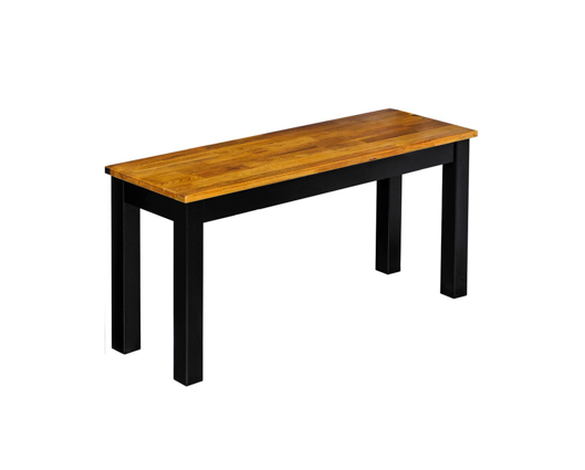 Cabot Bench Black Frame-Oiled Wood