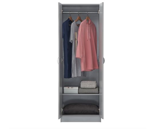 Easton 2 Door Wardrobe- Grey