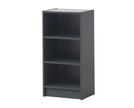 Traditional Small Narrow Bookcase-Dark Grey