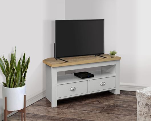 Highgate Corner TV Unit - Grey