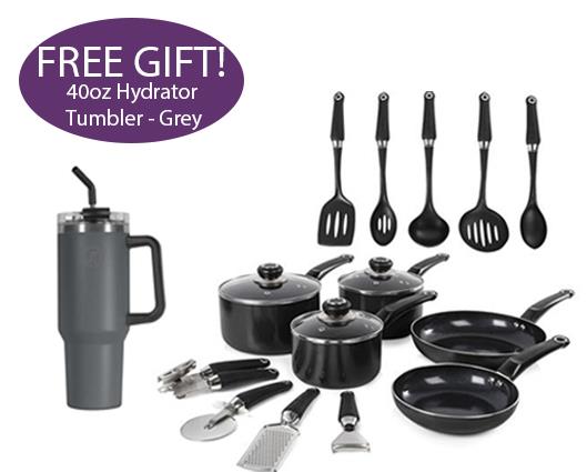 Morphy Richards 14 Piece Cookware Set with FREE GIFT