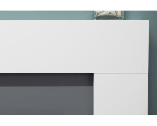 Dawson Fireplace Suite 39inch White/grey With Electric Fire - Black