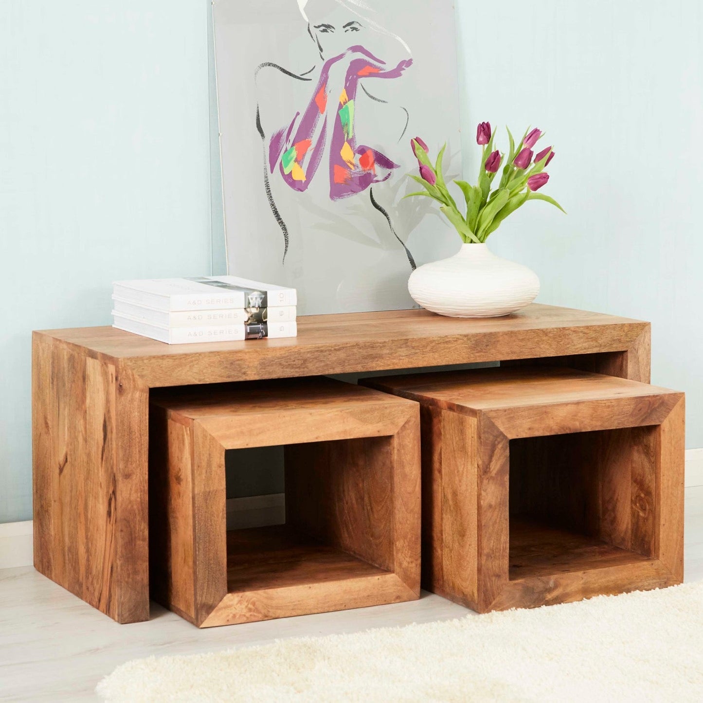 Sapeli Light Coffee Table Set