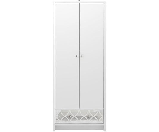 Arlo 2 Door 1 Drawer Wardrobe- White