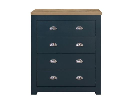 Harper 4 Drawer Chest - Navy