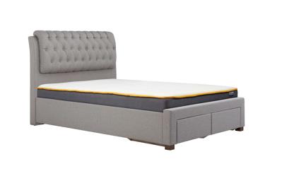 Valentino King Bed - Grey