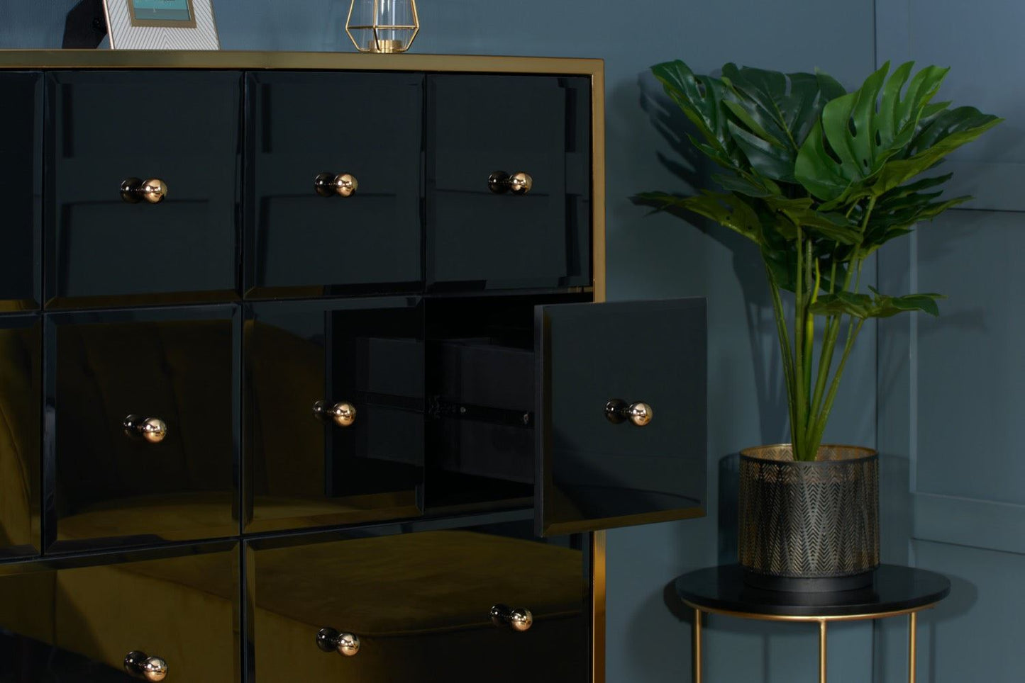 Fabian Merchant Chest - Black & Gold