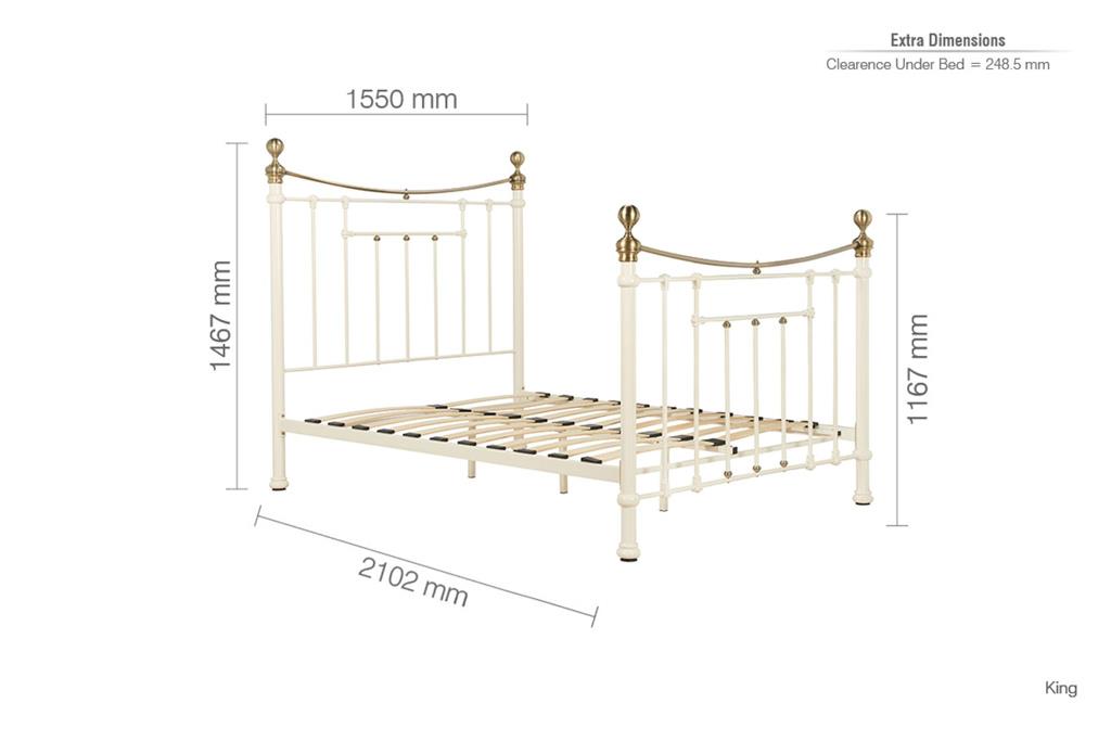Bronte King Bed - Cream