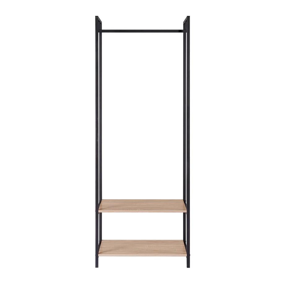 Scala Open Wardrobe with 2 Shelves - Oak