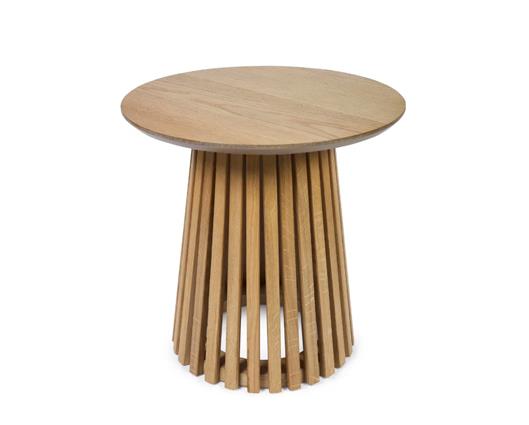 Ollie Slatted Lamp table - Natural Oak