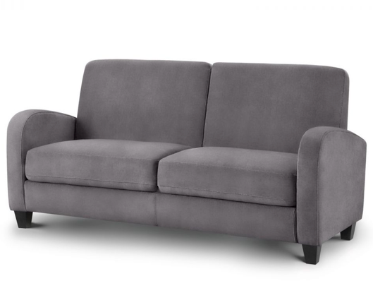 Dusk Grey Chenille Fabric 3 Seater Sofa