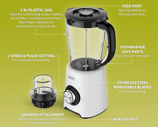 Wahl 500W 1.5L Table Blender With Grinder