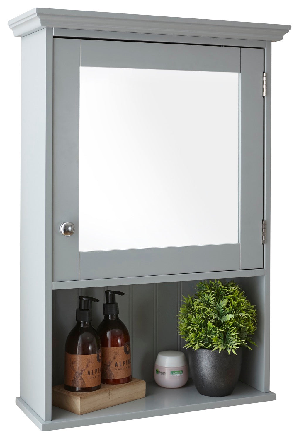 Classic Grey Mirrored Cabinet
