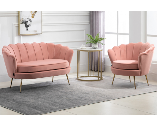 Adella 2 Seater Sofa - Coral