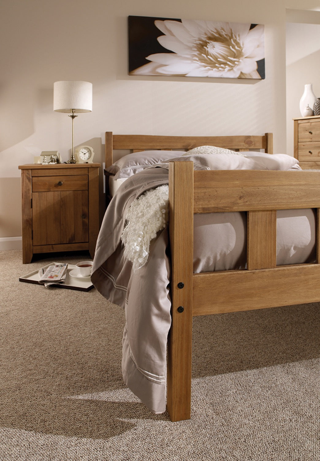 Havana Double Bed - Pine