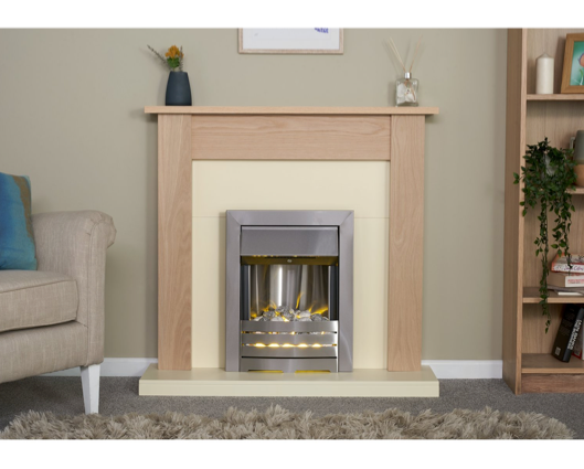 Samuel Fireplace Suite in Oak, 43 Inch