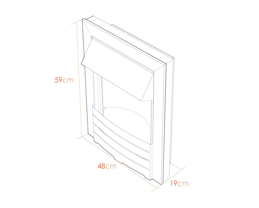 Hudson Electric Fire in Black