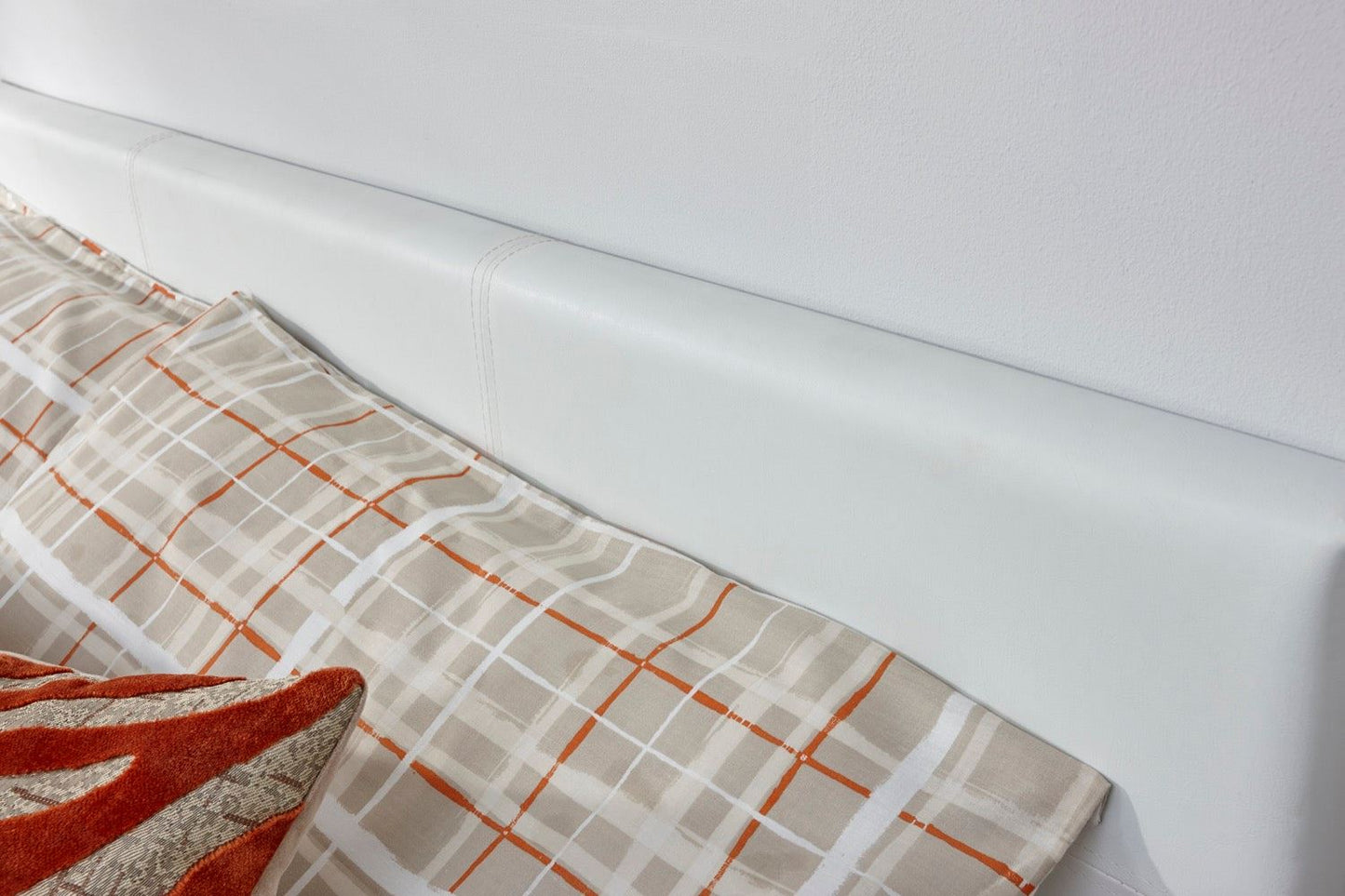 End Lift Ottoman Double Bed - White