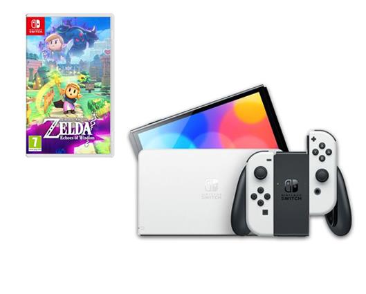 Nintendo Switch OLED White Console with The Legend of Zelda: Echoes of Wisdom