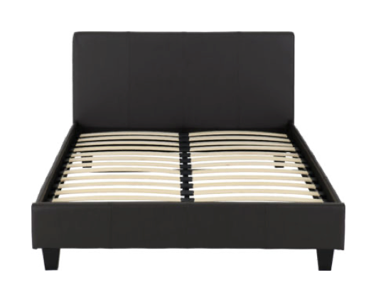 Prado Double Bed - Brown Faux Leather