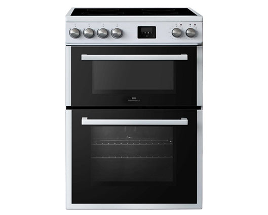 New World NWDO60CW 60cm Double Electric Oven With Ceramic Hob White