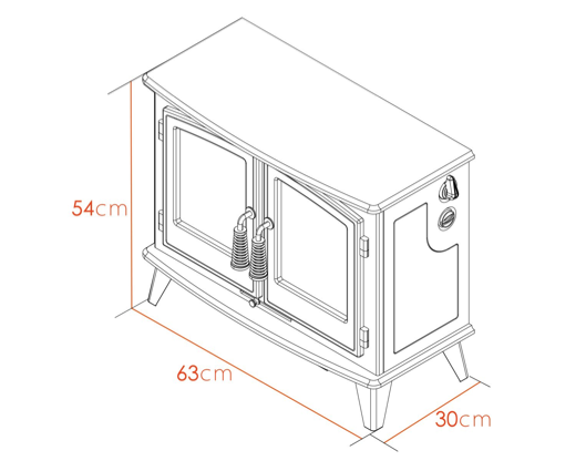 Warren Electric Stove in Black