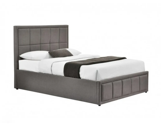 Harrison Ottoman King Size Bed-Grey