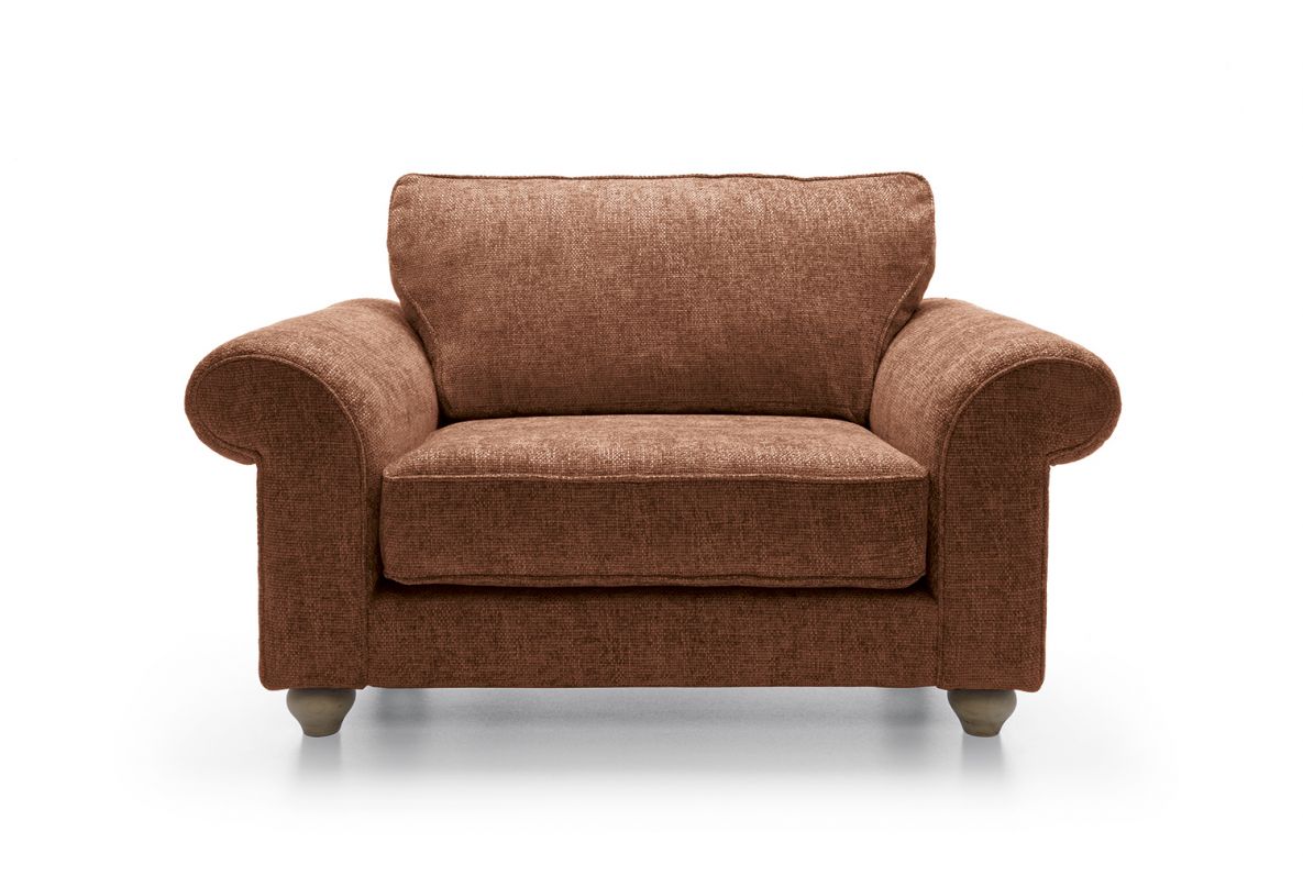 Iris Love Seat - Burnt Orange