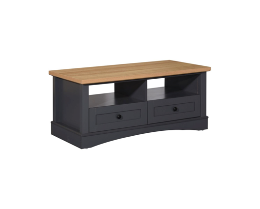Carman Coffee Table with 2 Drawers-Grey