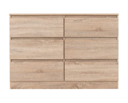 Marcus 6 Drawer Chest - Sonoma Oak Effect