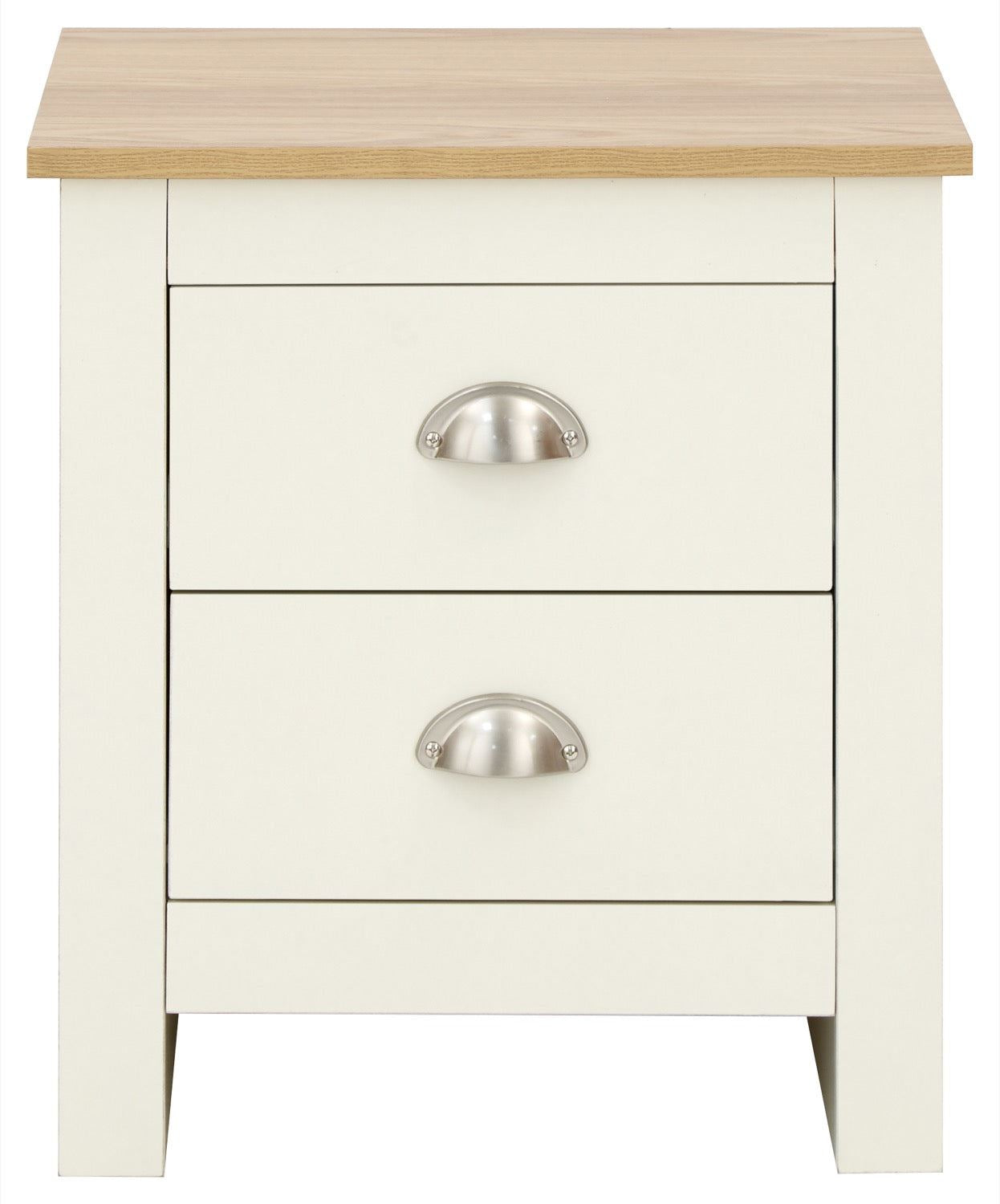 Lachlan 2 Drawer Bedside-Cream