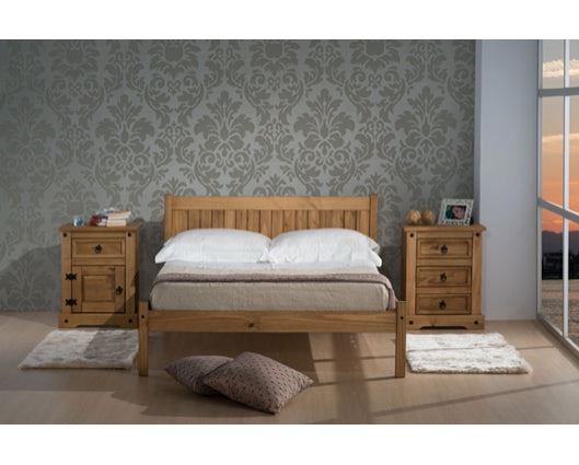 Rio Small Double Bed - Waxed Pine
