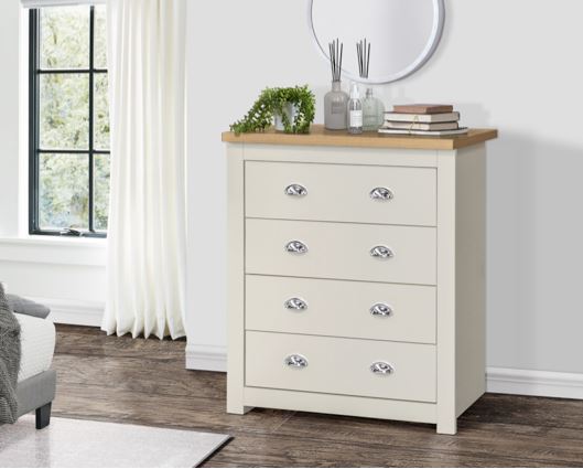 Harper 4 Drawer Chest - Cream