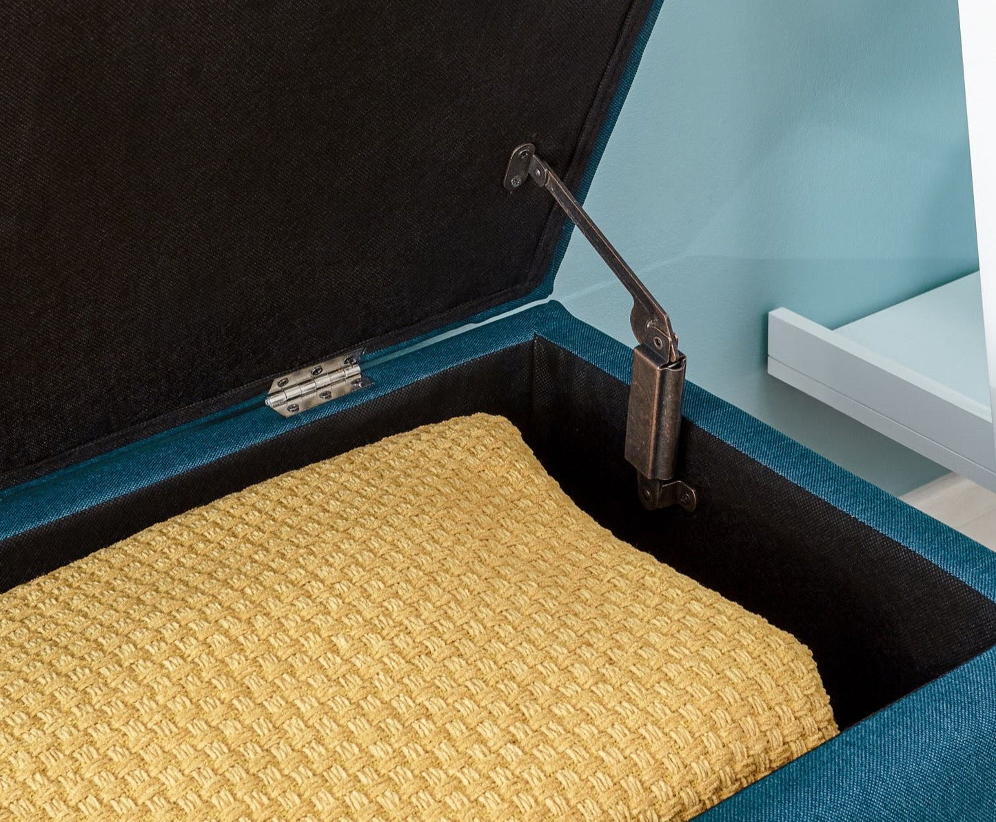 Scorento Ottoman Storage Unit-Teal