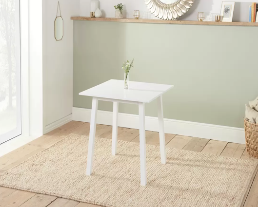 Stetson Dining Table & 4 Ladder Chairs- White