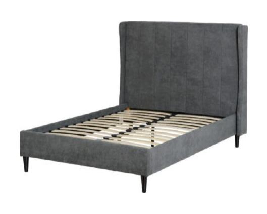 Amelia Double Bed - Dark Grey Fabric
