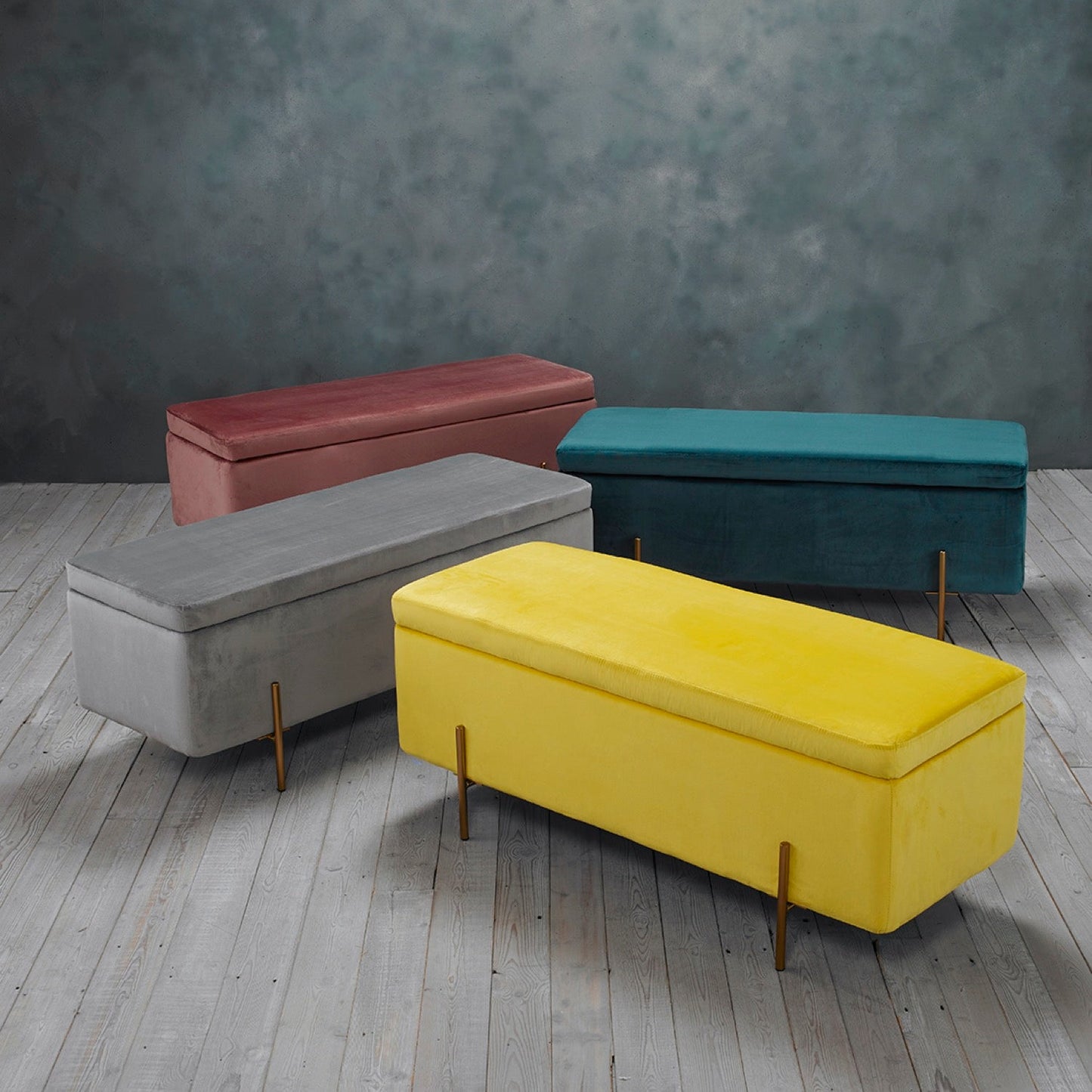 Laretta Storage Ottoman Grey