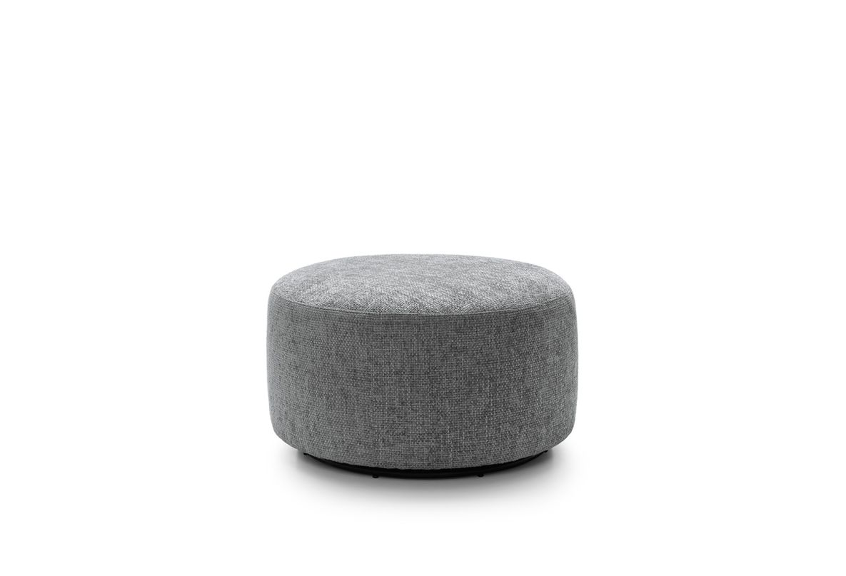 Iris Swivel Footstool - Steel Grey