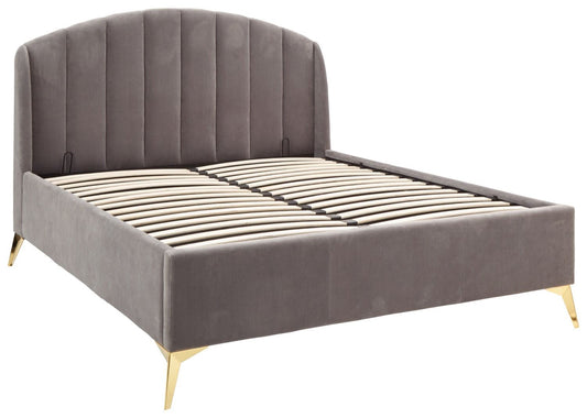 Pettine End Lift Ottoman Double Bed - Grey