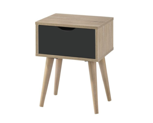 Culton Black & White 1 Drawer Lamp Table