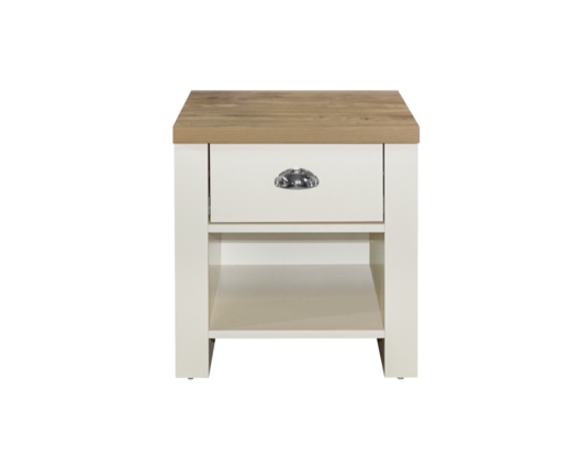 Harper 1 Drawer Lamp Table - Cream